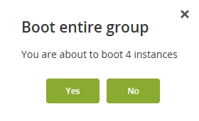 Boot group confirmation
