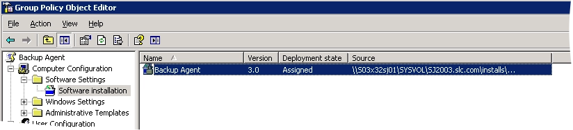 Group policy object editor
