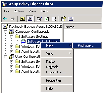 Group policy new package