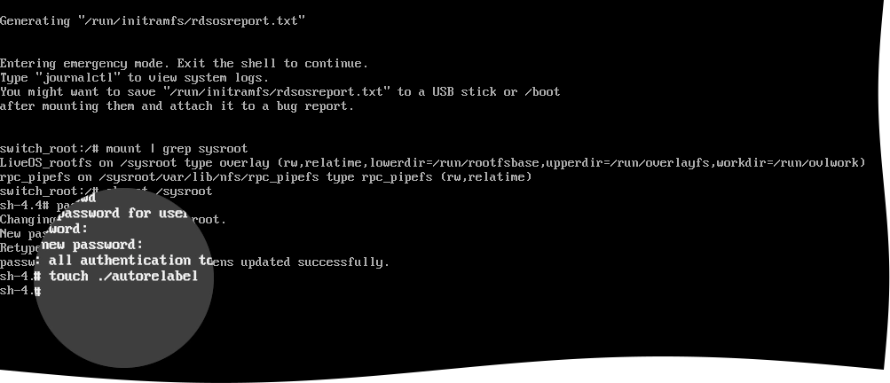 Relabel file system