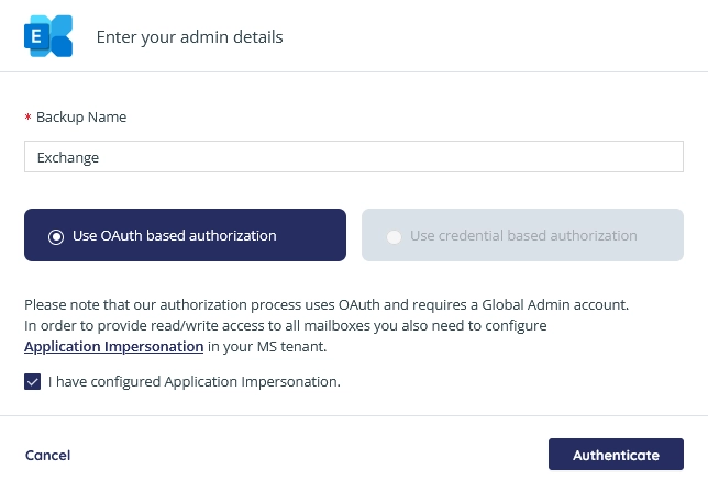 Backup task authorization