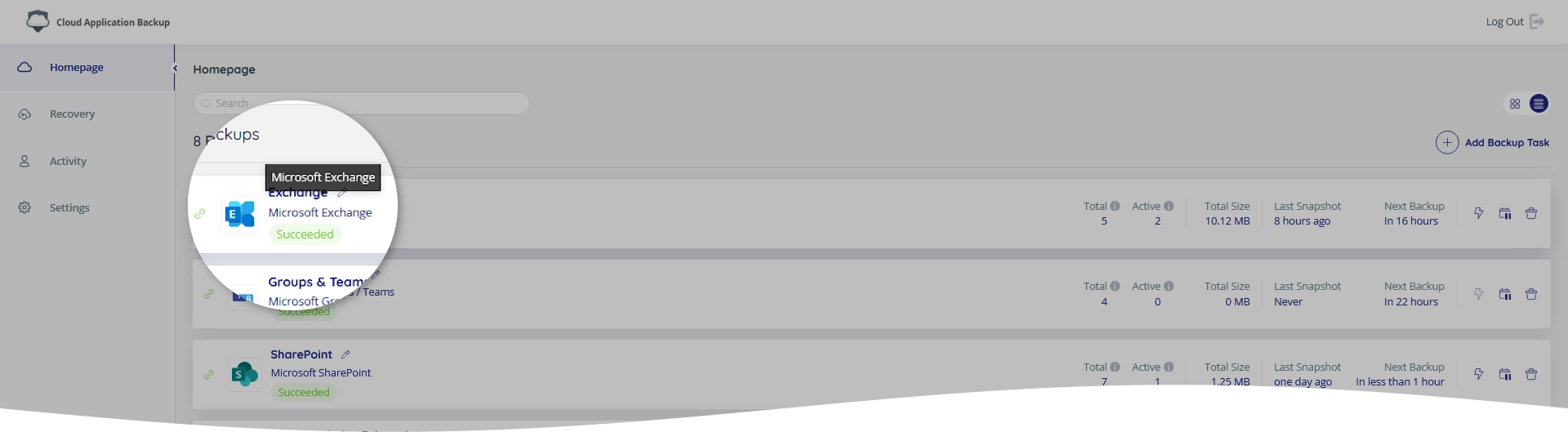 Backup task
