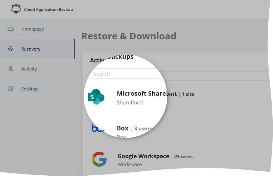 Restore selection