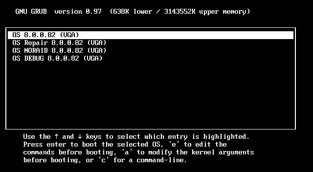 Select boot option