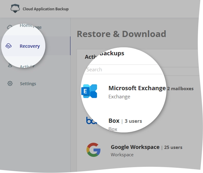 Select restore