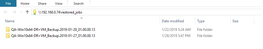 Access appliance network share in Windows