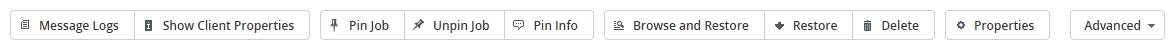 Actions toolbar