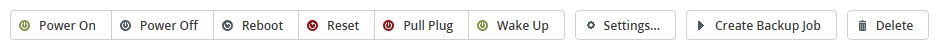 Actions toolbar