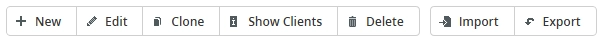 Actions toolbar