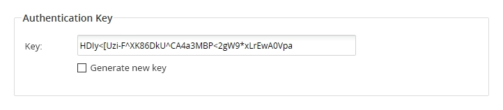 Replication authentication key