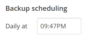 Basic backup scheduling