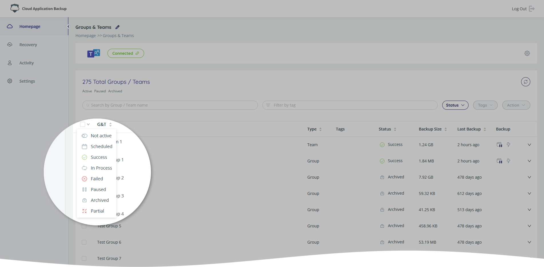Batch site selection