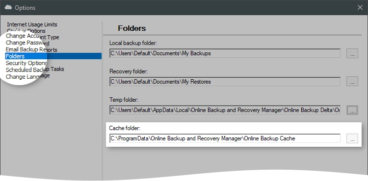 Folder settings