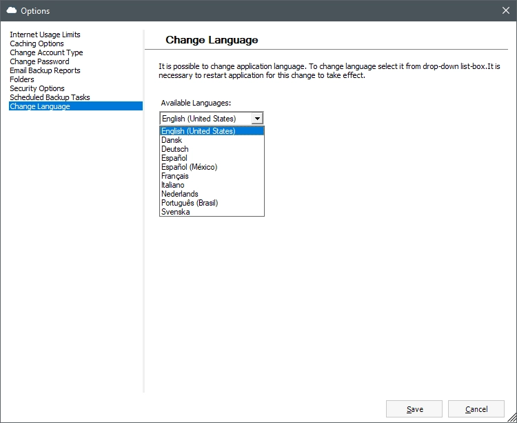App language