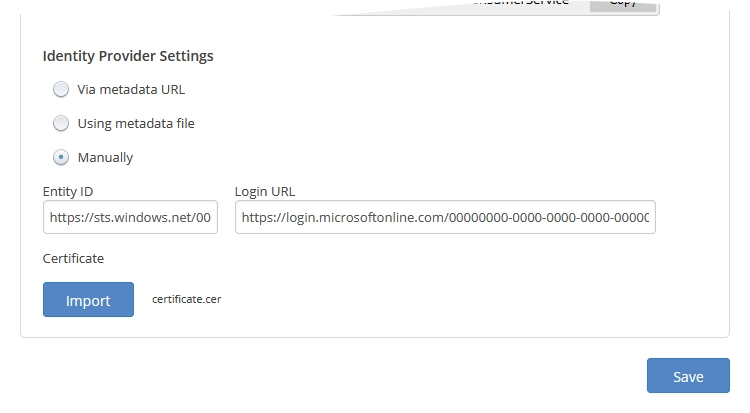 configuration manually