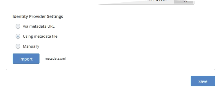 Import metadata file