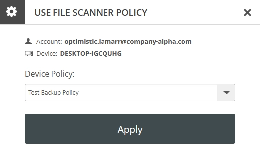 Configure file and folder backup