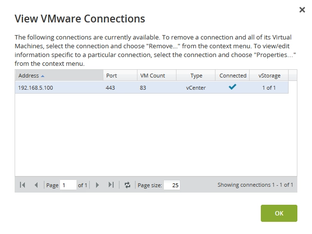 List of connections