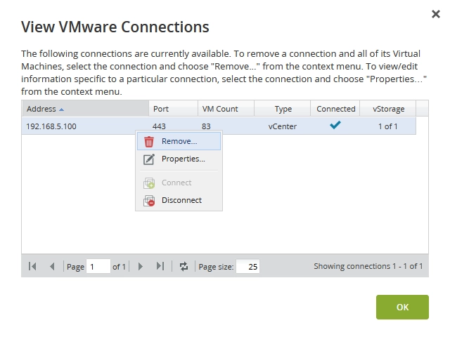 List of connections