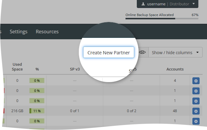 Create partner action