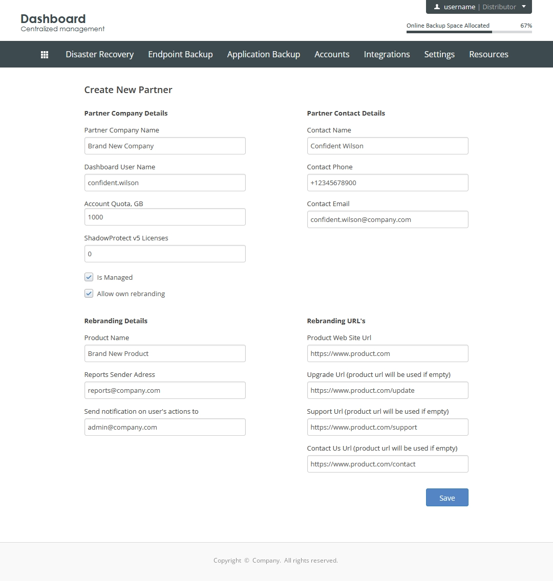 Create partner view