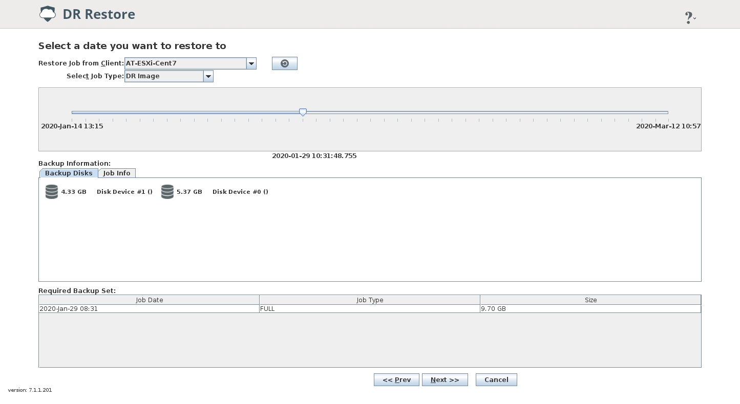 Restore date