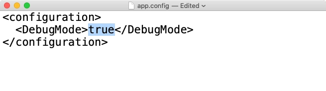 Edited configuration file