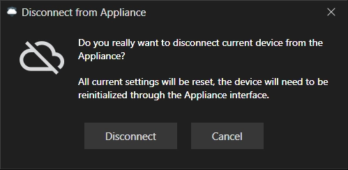 Confirm disconnection