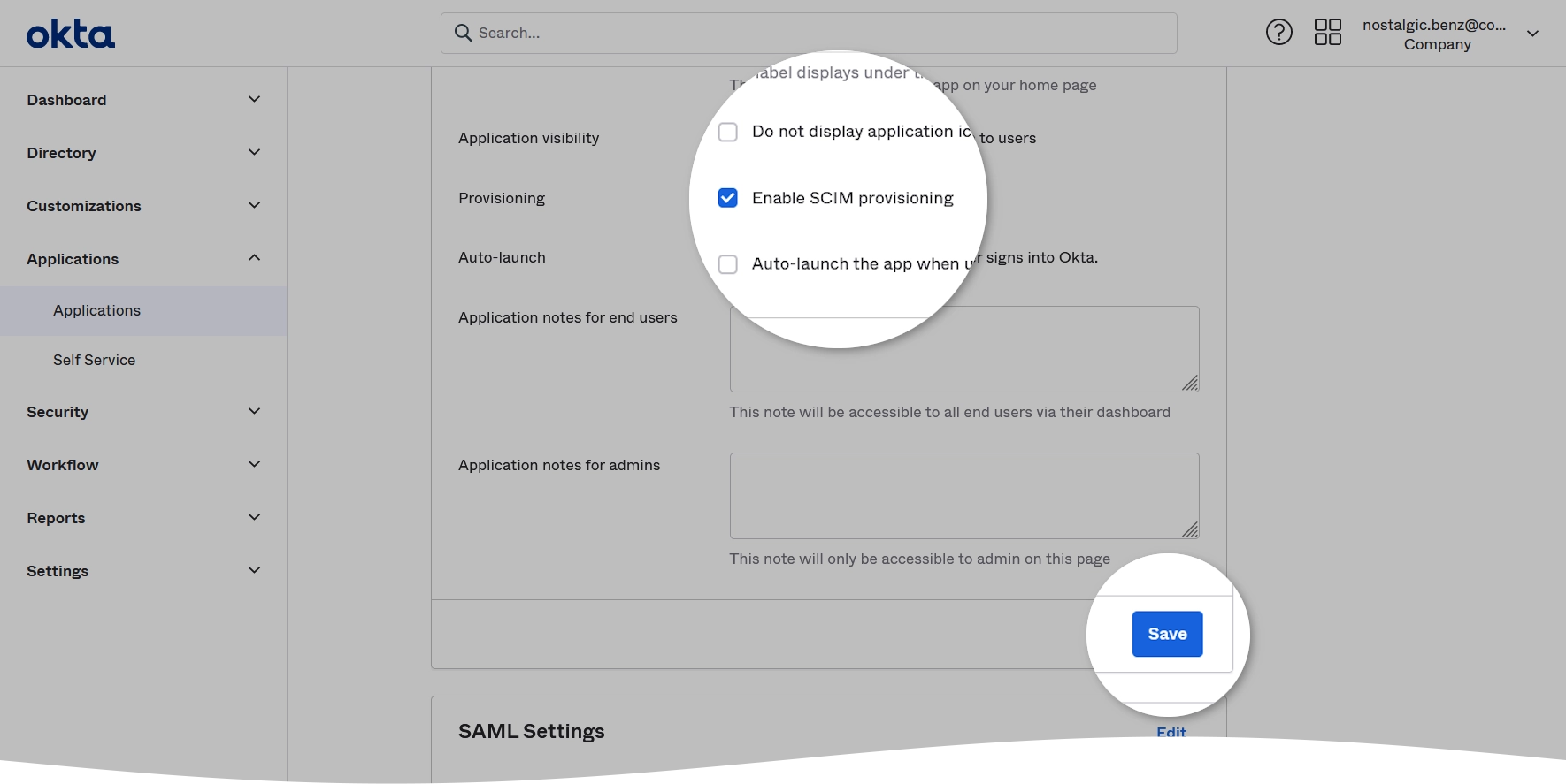 Enable SCIM provisioning