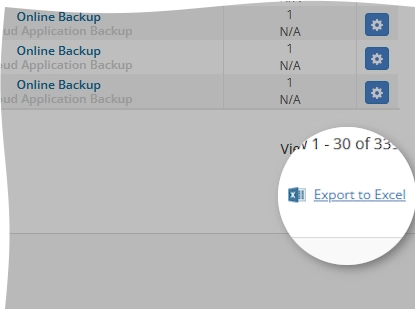 Export data
