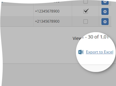 Export data