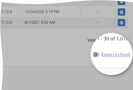 Export data