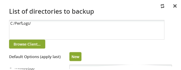 List of directories to back up