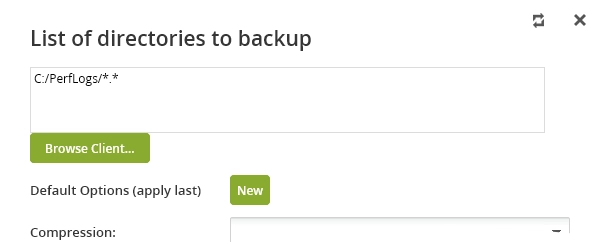 List of directories to back up