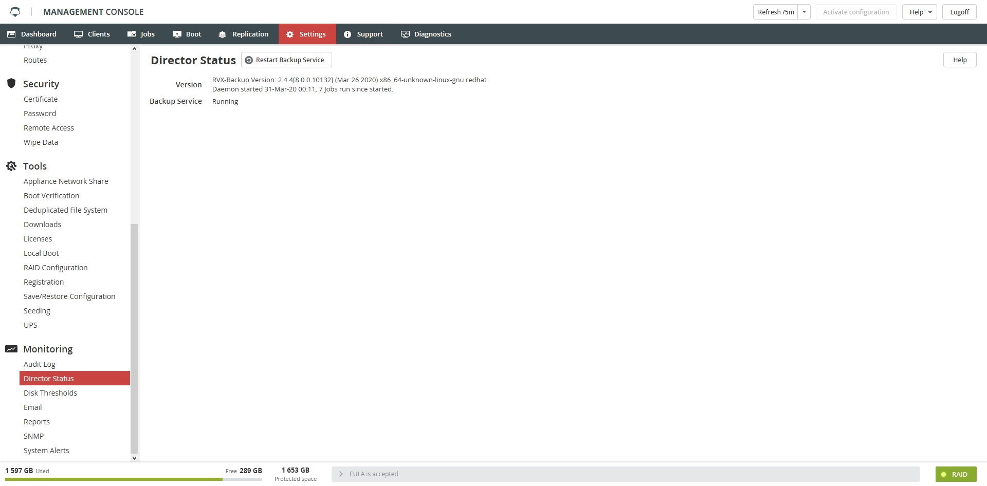 Director Status section