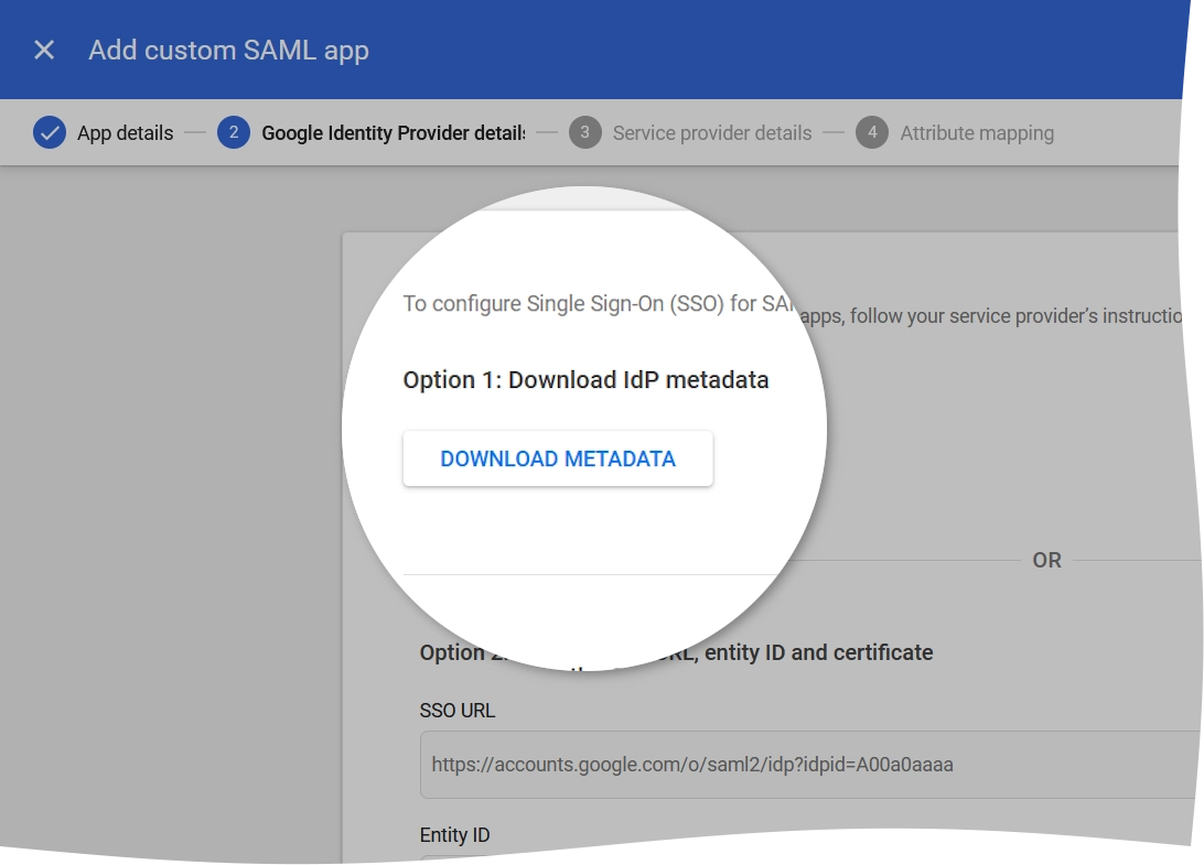 Download metadata file