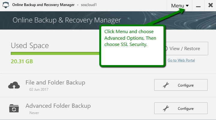 Advanced options