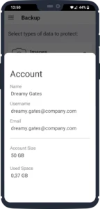 Account details