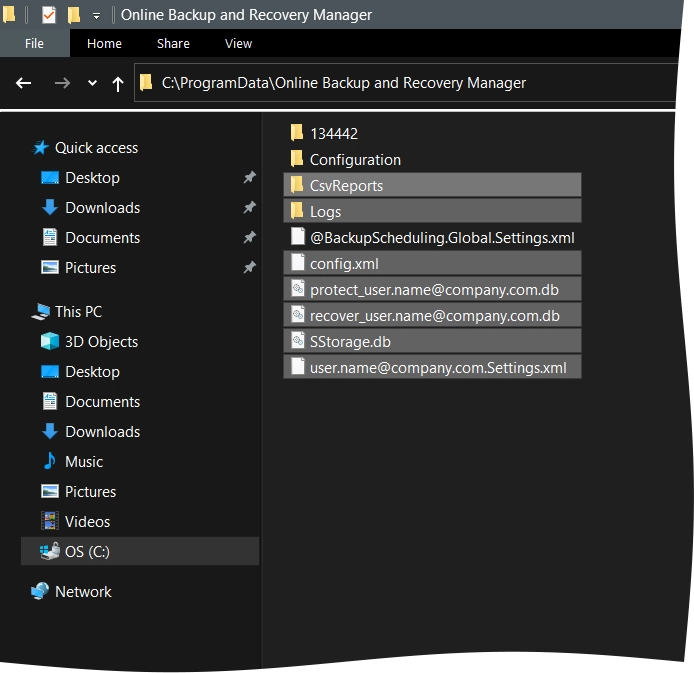 Program data folder