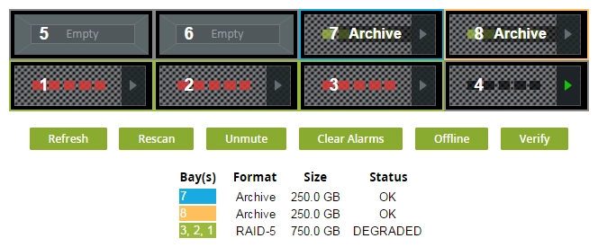 Rebuild array