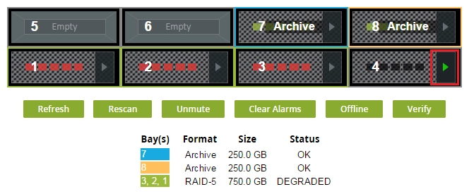 Prepare failed disk in array for removal