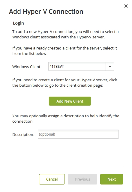 Select client