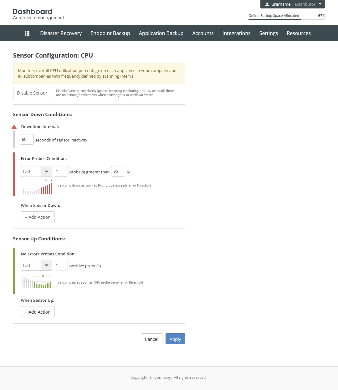 sensor page