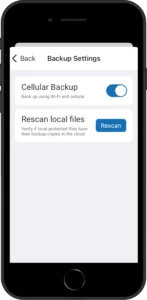 Backup settings