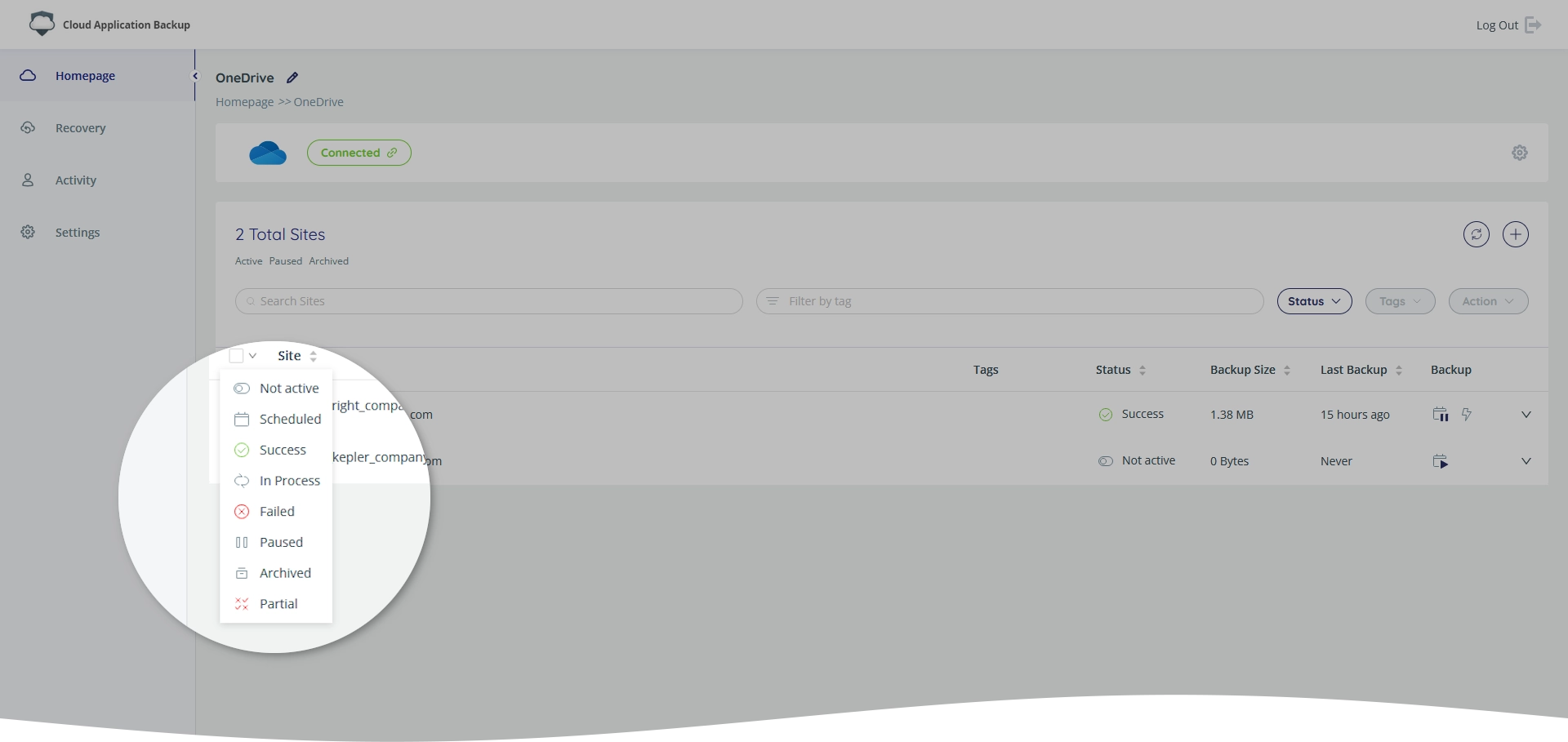 Batch site selection