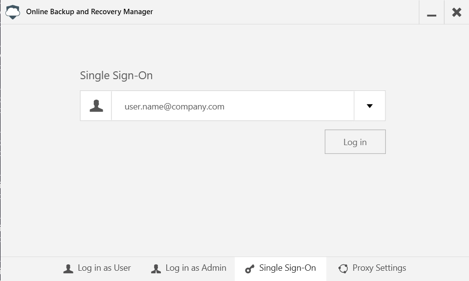 Single sign-on form
