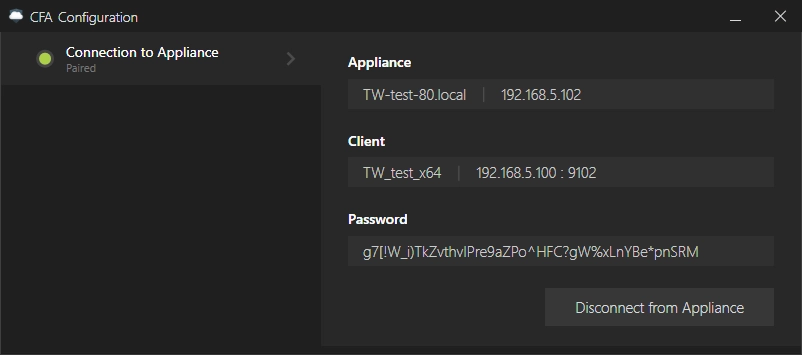 Backup agent is paired