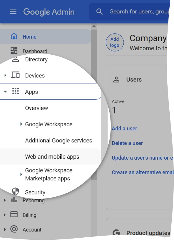 Web and mobile apps